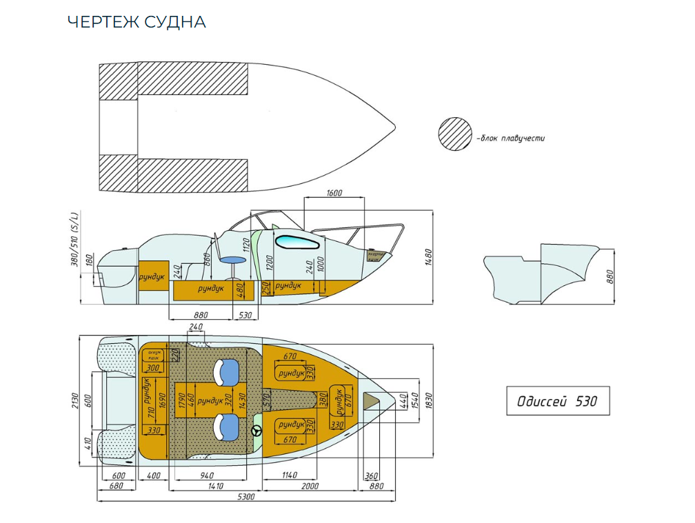 Стеклопластиковый катер Neman-530 с каютой в Петрозаводске