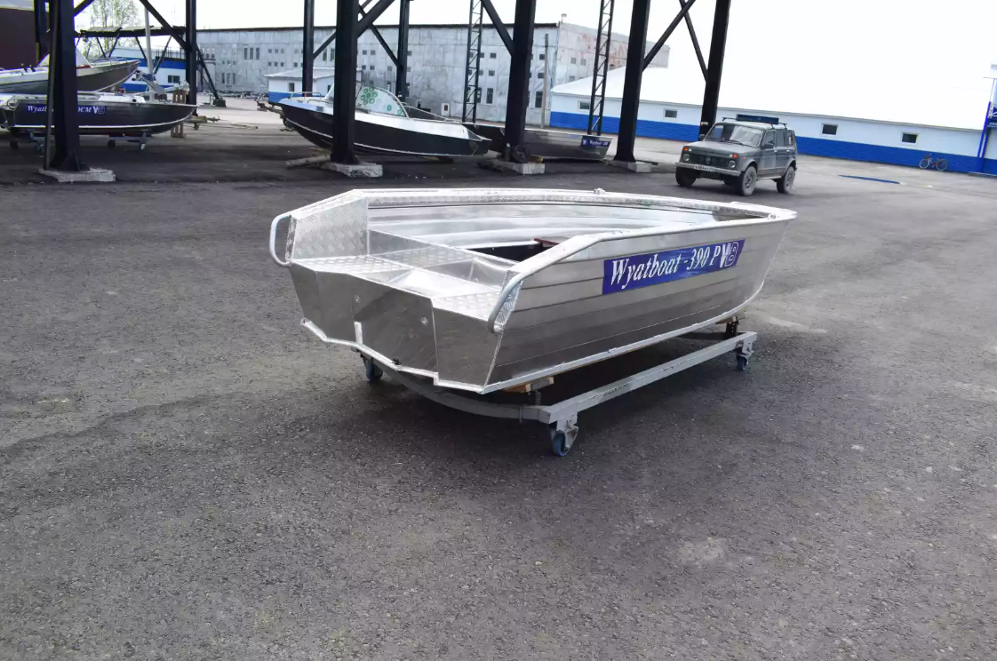 Алюминиевая лодка Wyatboat-390Р Увеличенный борт в Петрозаводске