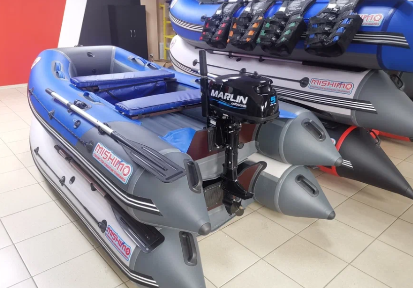 КОМПЛЕКТ ЛОДКА MISHIMO LITE 315 + МОТОР 5л.с в Петрозаводске