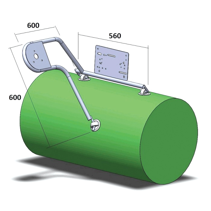 Стойка рулевая с креплением на баллон надувной лодки 25мм в Петрозаводске