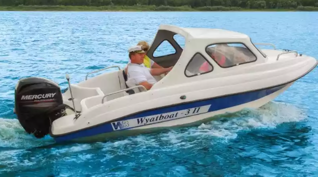 Стеклопластиковый катер Wyatboat-3 П (полурубка) в Петрозаводске