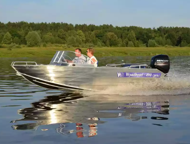 Алюминиевый катер Wyatboat-490 Pro водомет в Петрозаводске