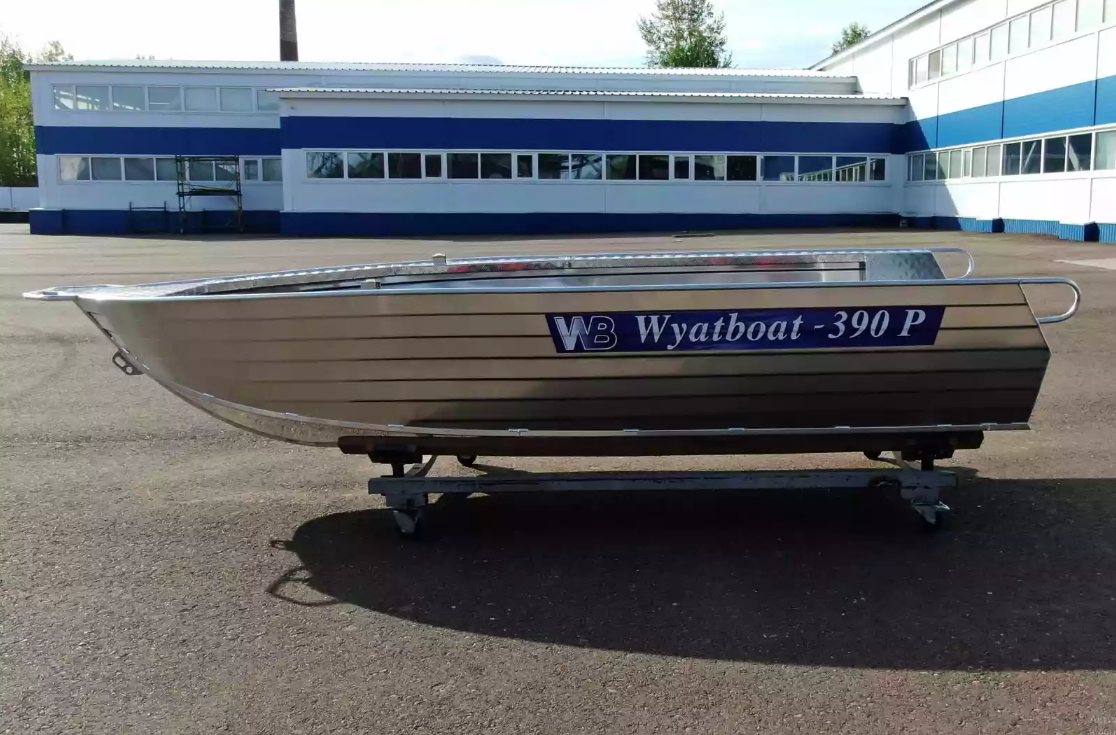 Алюминиевая лодка Wyatboat-390РМ увеличенный борт в Петрозаводске