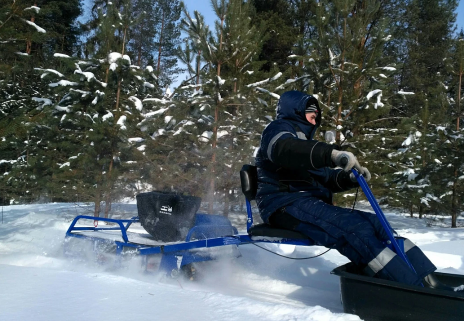 Мотобуксировщик толкач Альбатрос-XL8 с модулем. С фарой, склизы в Петрозаводске