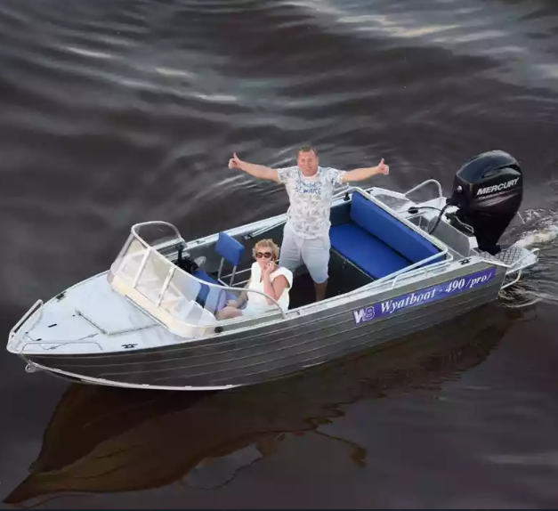 Алюминиевый катер Wyatboat-490 Pro в Петрозаводске