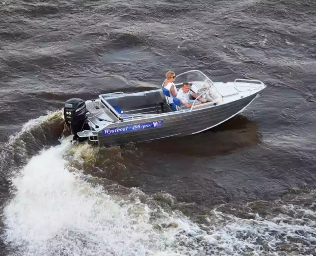 Алюминиевый катер Wyatboat-490 Pro водомет в Петрозаводске