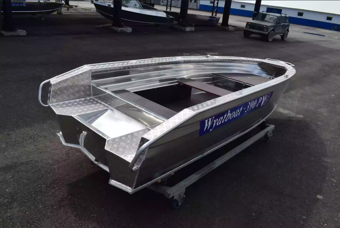 Алюминиевая лодка Wyatboat-390Р Увеличенный борт в Петрозаводске