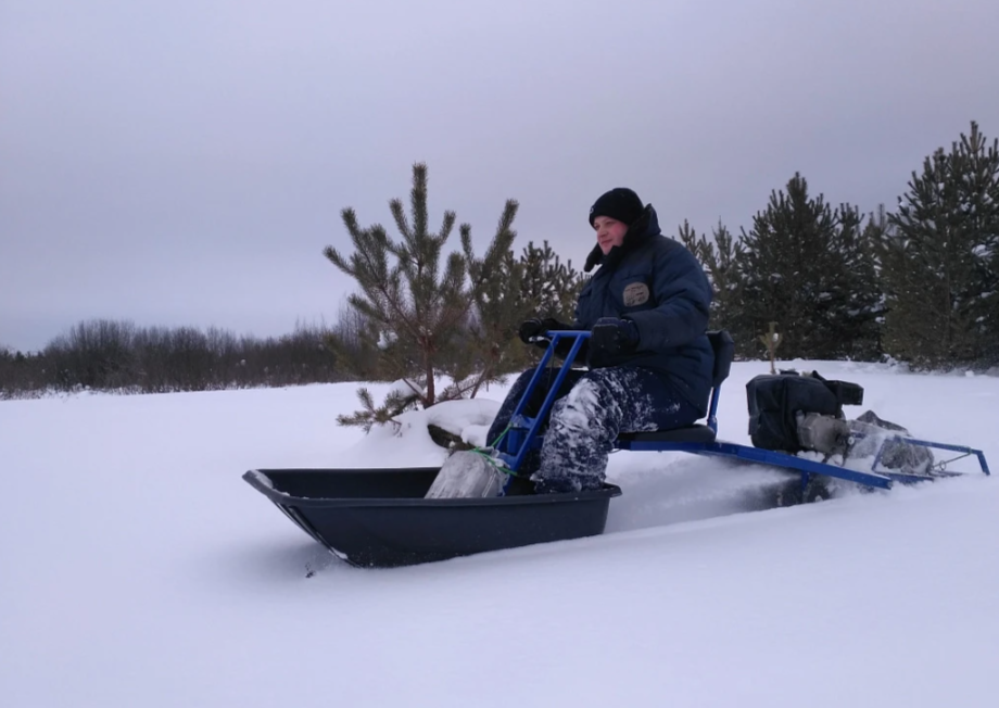 Мотобуксировщик толкач Альбатрос-XL8 с модулем. С фарой, склизы в Петрозаводске