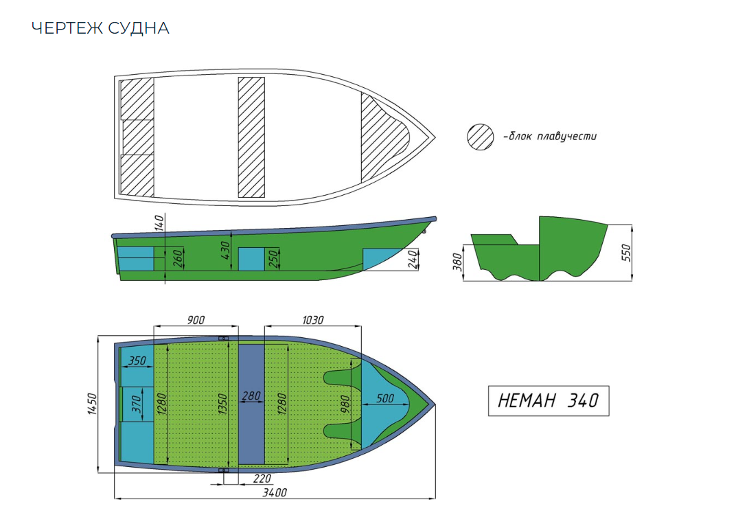 Стеклопластиковая лодка Neman-340 (тримаран) в Петрозаводске
