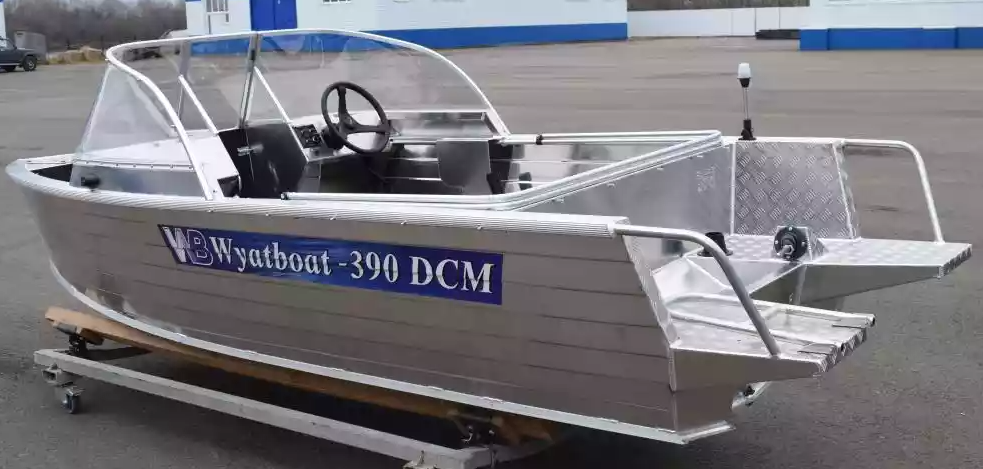 Алюминиевая лодка Wyatboat-390 DCM Увеличенный борт в Петрозаводске