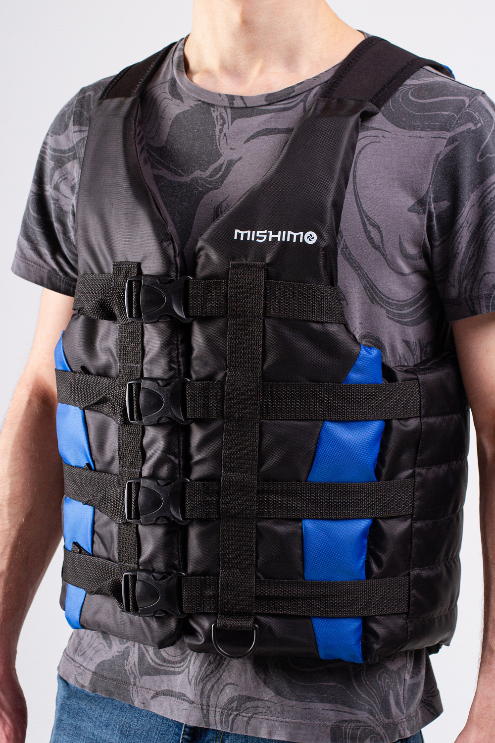 Жилет спасательный MISHIMO PRO Премиум качества Черно-синий в Петрозаводске