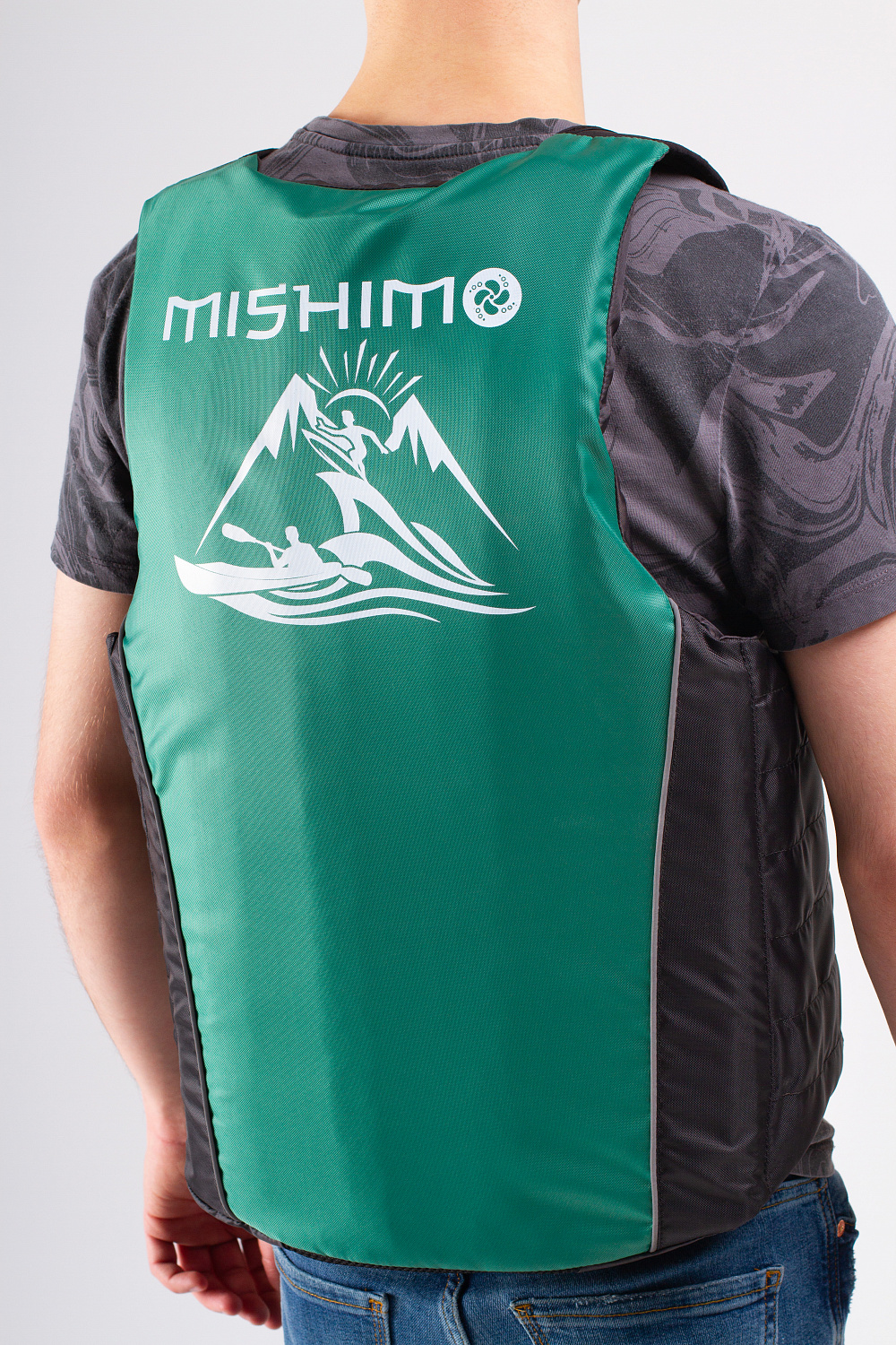 Жилет спасательный MISHIMO PRO Премиум качества Черно-зеленый в Петрозаводске