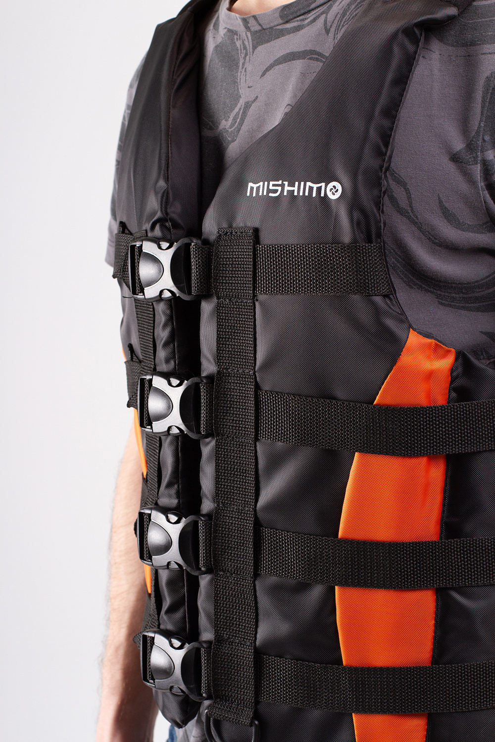 Жилет спасательный MISHIMO PRO Премиум качества Черно-оранжевый в Петрозаводске