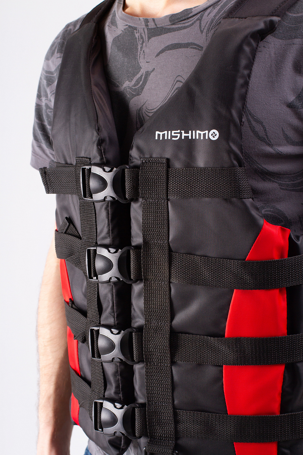 Жилет спасательный MISHIMO PRO Премиум качества Черно-красный в Петрозаводске